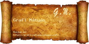 Grafl Mátyás névjegykártya